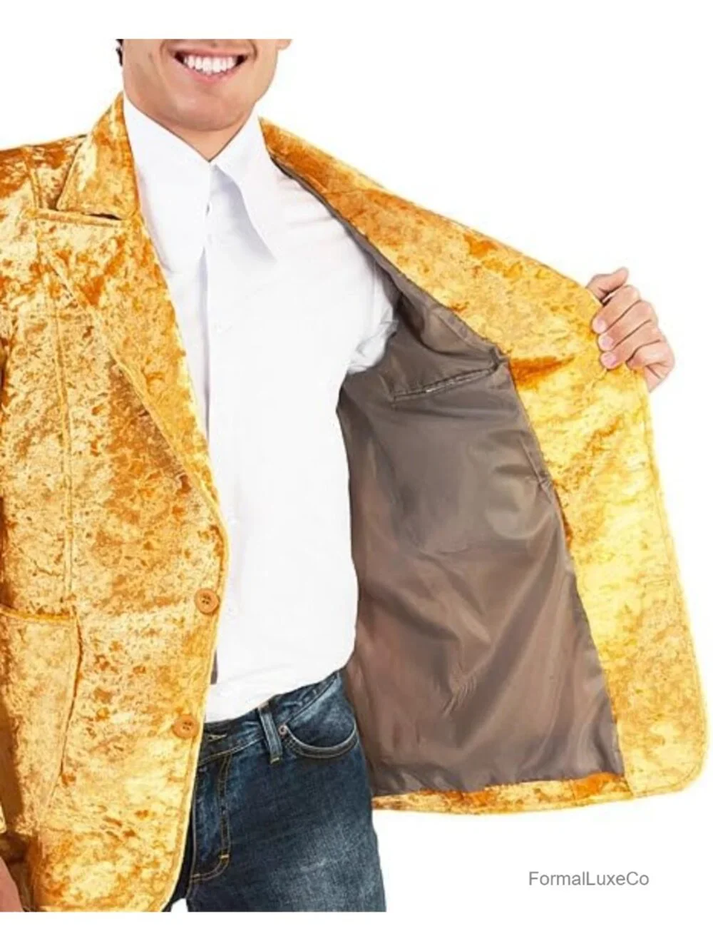 Vintage 70s Velvet Slim Fit Blazer Jacket for Weddings & Parties